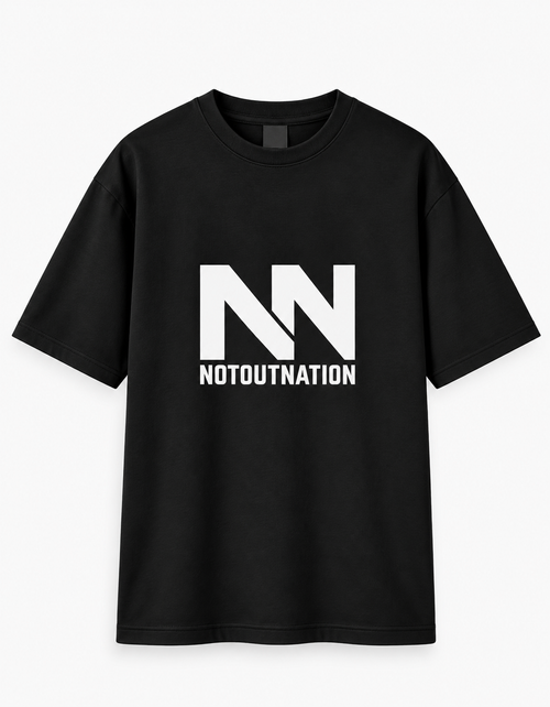 NotOut Official Oversized T-Shirt (Black)