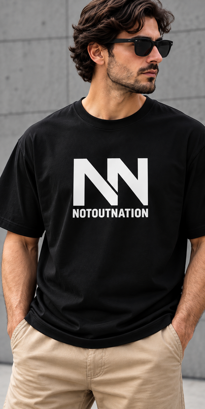NotOut Official Oversized T-Shirt (Black)
