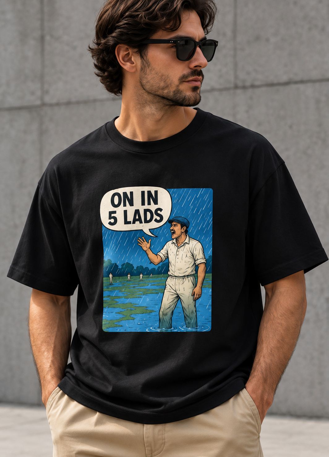 "On in 5 lads" Oversized T-Shirt